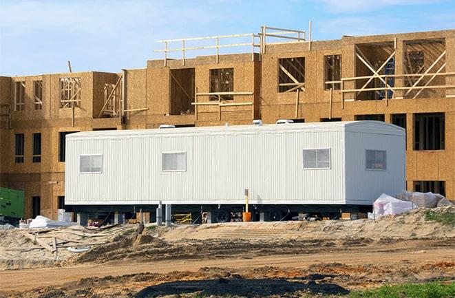 construction site with mobile office rentals in Elmsford